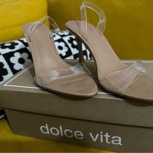 Women's Clear Nude Heels